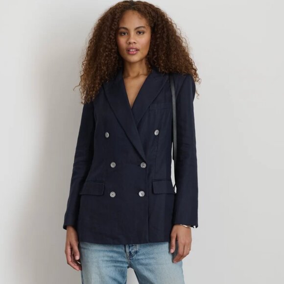 Alex Mill Jackets & Blazers - Alex Mill Anna Double Breasted Blazer In Linen, Size Small